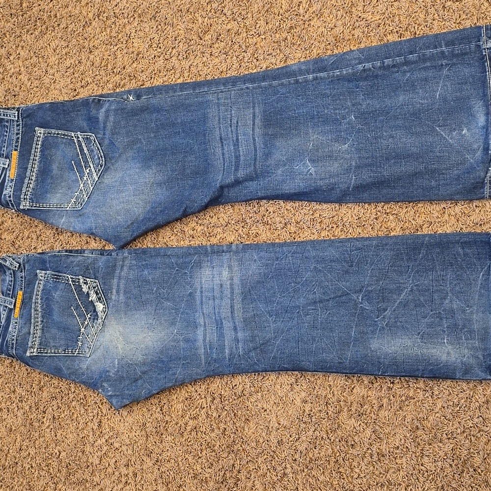 Blue Distressed Jeans B. Tuff Jeans Torque 38W By 36 L